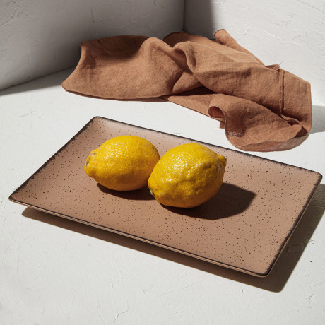 Estia Πιατελα Ορθογωνια Terra Πορσελανινη 31x21cm Salmon