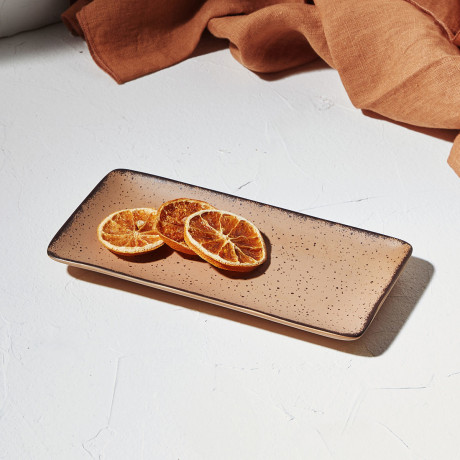 Estia Πιατελα Ορθογωνια Terra Πορσελανινη 21x10.5cm Salmon