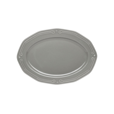 Estia Πιατελα Οβαλ Athénée Πορσελανινη Αναγλυφη 25cm  Grey