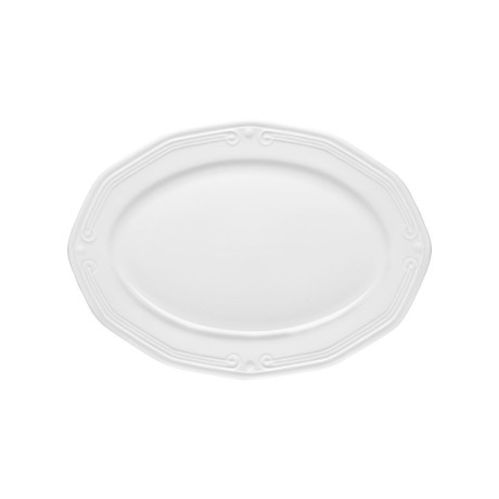 Estia Πιατελα Οβαλ Athénée Πορσελανινη Αναγλυφη 25cm White