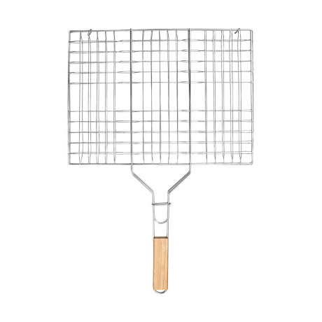 Σχαρα Ψησιματος Barbecue Μεταλλικη 60x40cm με Ξυλινη Λαβη