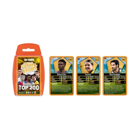 Winning Moves: top Trumps - World Football Stars 2024 the top 200 Pack 6 - Card Game (Wm04841-En1)