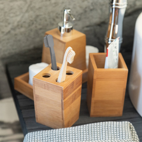 Estia Αξεσουαρ Μπανιου Βαμβοο Essentials με Δισκο σετ 3 Τεμ.