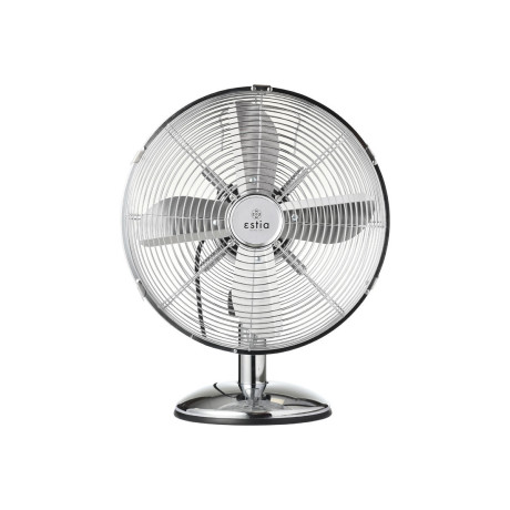 Estia Ανεμιστηρας Επιτραπεζιος Retroflow 30cm 40w Μεταλλικος Ασημι