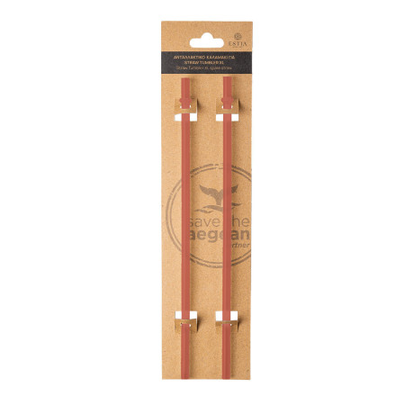 Estia Ανταλλακτικα Καλαμακια Straw Tumbler xl 900ml Soft Ripple 2 τεμ