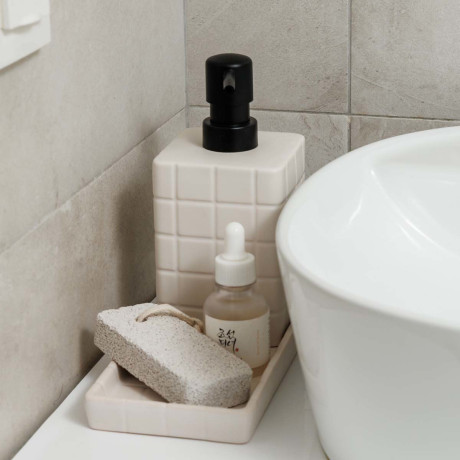 Estia Δισκος Μπανιου Tiles Κεραμικος 20x10x2cm Λευκος