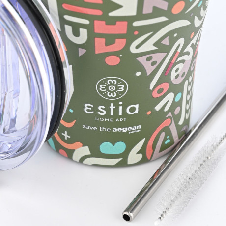 Estia Θερμος Coffee mug Save the Aegean 350ml Geovivid