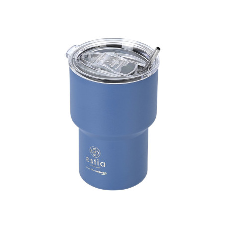 Estia Θερμος mug Lite Save the Aegean 400ml Denim Blue