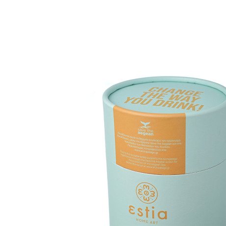 Estia Θερμος Coffee mug Save the Aegean 350ml Bermuda Green