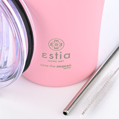 Estia Θερμος Coffee mug Save the Aegean 500ml Blossom Rose