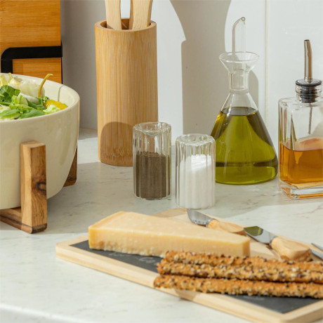 Estia Δοχεια για Αλατι & Πιπερι Allure Γυαλινα σετ 2 tem