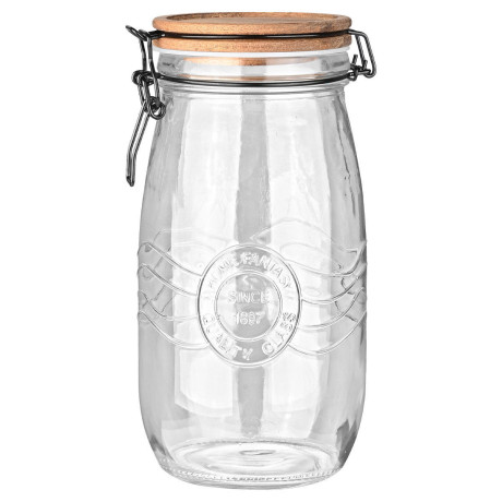 Estia Δοχειο Αποθηκευσης Allure Γυαλινο 2000ml με Κλιπ Καπακι