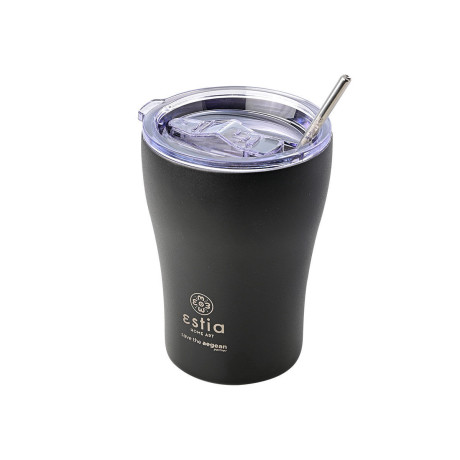 Estia Θερμος Coffee mug Save the Aegean 350ml Midnight Black