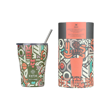 Estia Θερμος Coffee mug Save the Aegean 350ml Geovivid