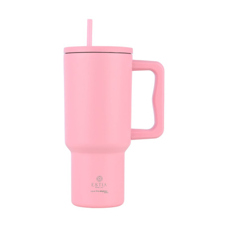 Estia Θερμος Straw Tumbler xl Save the Aegean 900ml Blossom Rose
