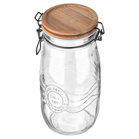 Estia Δοχειο Αποθηκευσης Allure Γυαλινο 2000ml με Κλιπ Καπακι