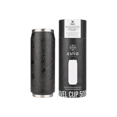 Estia Θερμος Travel cup Save the Aegean 500ml Noir Echo