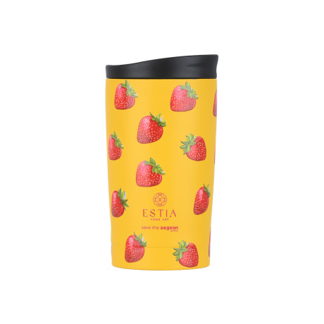 Estia Θερμος Travel mug Save the Aegean 350ml Berry Bright