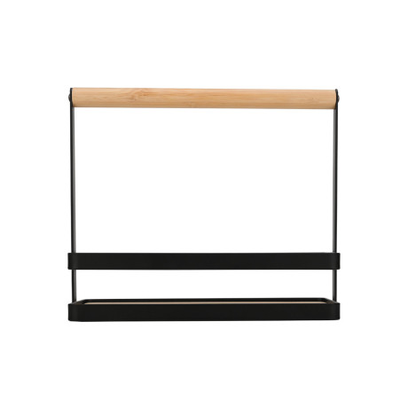 Estia Θηκη Οργανωσης Bamboo Essentials με Χερουλι 24x10.5x21.3cm Μεταλλικη Μαυρη