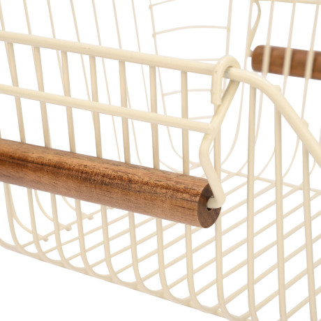 Estia Καλαθι Οργανωσης Allure Μεταλλικο 26.5x29.5x16cm Στοιβαζομενο Ivory