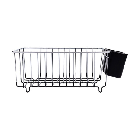 Καλαθι Νεροχυτη Μεταλλικο 35x30x15cm με Μαυρη Βαση Σιλικονης
