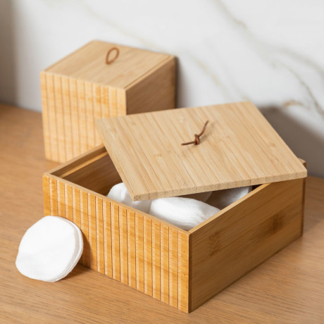 Estia Κουτι Αποθηκευσης και Οργανωσης Bamboo Essentials 15x15x7cm