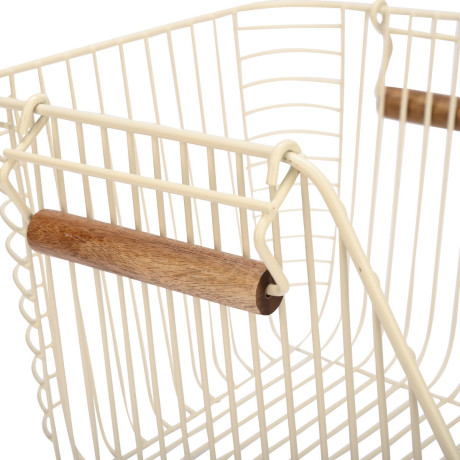 Estia Καλαθι Οργανωσης Allure Μεταλλικο 26.5x29.5x21.5cm Στοιβαζομενο Ivory