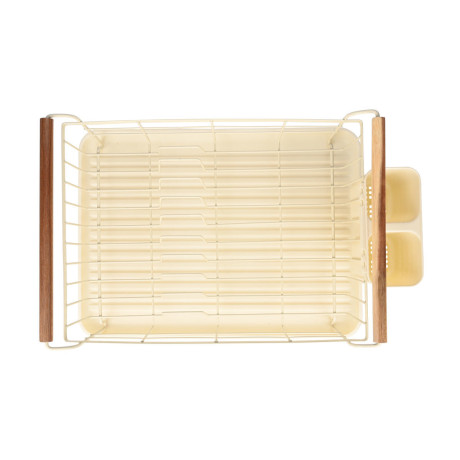 Estia Πιατοθηκη Allure Μεταλλικη με Ξυλινες Λαβες Ivory