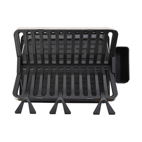 Estia Πιατοθηκη Αναδιπλουμενη Ανοξειδωτη 2 Επιπεδων 48x35.4x27.2cm Μαυρη