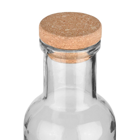 Estia Μπουκαλι Γυαλινο 1000ml με Καπακι Φελλου Γκρι