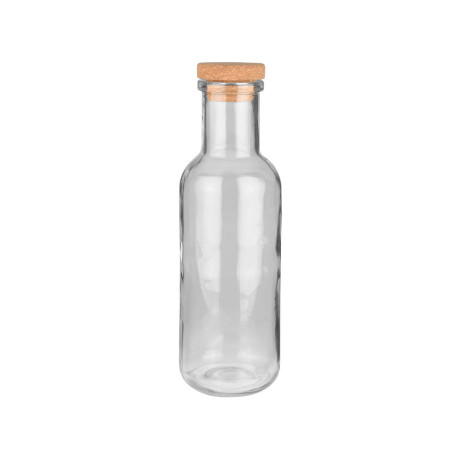 Estia Μπουκαλι Γυαλινο 1000ml με Καπακι Φελλου Γκρι
