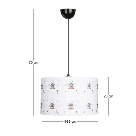 Φωτιστικό Οροφής Tale Megapap e27 Ύφασμα pvc Μονόφωτο Πολύχρωμο Ø33x70εκ.