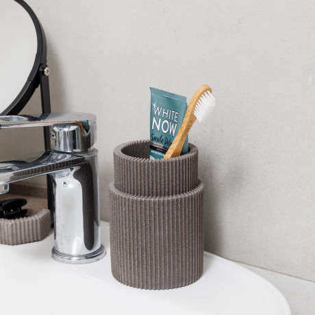 Estia Ποτηρακι Μπανιου Wire Ρητινης Γκρι