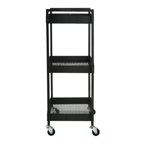 Estia Τρολεϊ Αποθηκευσης Modus Μεταλλικο με 3 Ραφια Μαυρο