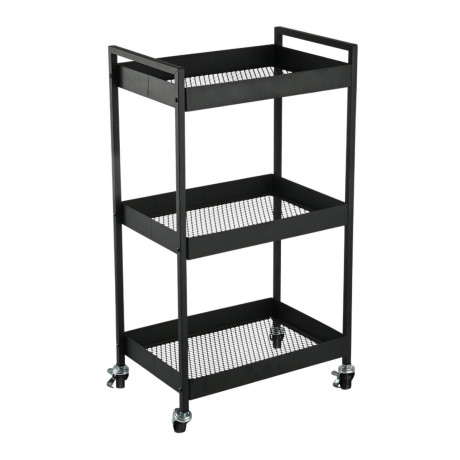 Estia Τρολεϊ Αποθηκευσης Modus Μεταλλικο με 3 Ραφια Μαυρο