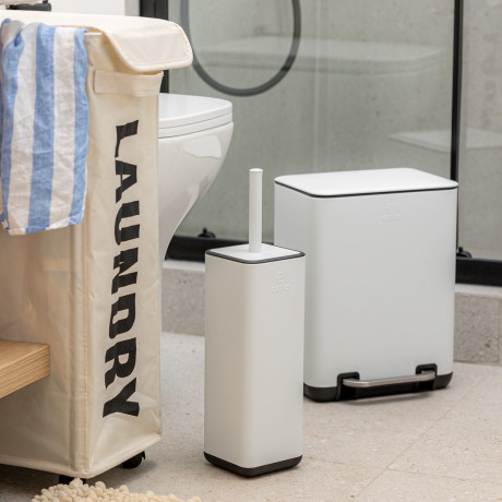 Estia Χαρτοδοχειο Μπανιου Cubic Soft Close 6lt Λευκο