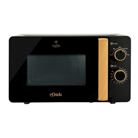 Estia Φουρνος Μικροκυματων oak 700w 20lt Μαυρο
