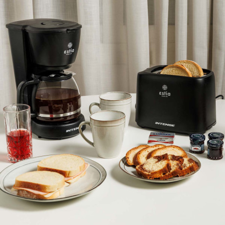 Estia Φρυγανιερα Intense Dark 2 Θεσεων με 7 Επιπεδα Ψησιματος 700w ματ