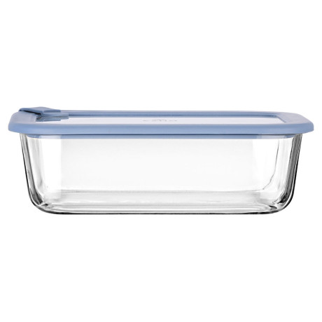 Estia Φαγητοδοχειο Colorseal Γυαλινο 1520ml 23.5x17.8x7.6cm με Καπακι Σιλικονης Μπλε