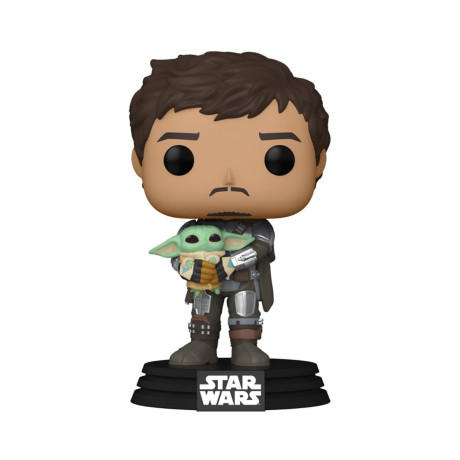 Funko Pop! Disney Star Wars: the Mandalorian - the Mandalorian With Grogu #461 Bobble-Head Vinyl Figure