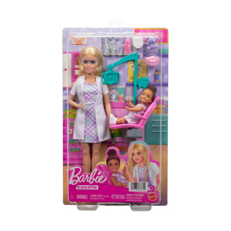 Mattel Barbie: Pack Careers With Kids (6 Designs) – Barbie® Careers Dentist Doll (Jmk14)
