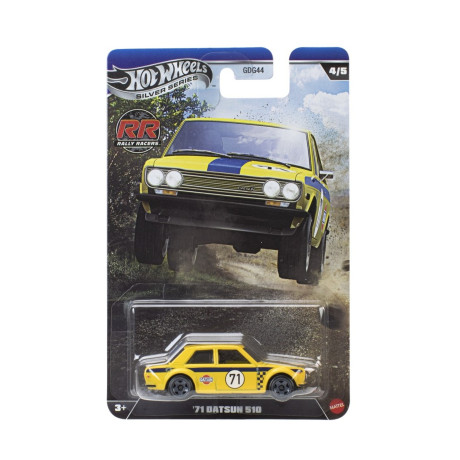 Mattel hot Wheels Silver Series: Rally Racers - '71 Datsun 510 Vehicle (Jkx64)