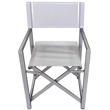 Καρέκλα Σκηνοθέτη ArteLibre TERALLIS Γκρι Ανοιχτό Ύφασμα/Αλουμίνιο 56x48x86cm