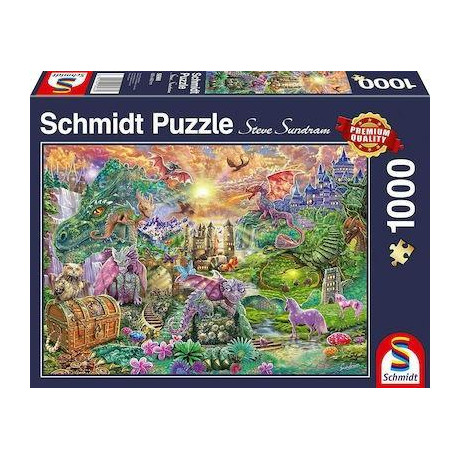 Puzzle Enchanted Dragon Kingdom 2d 1000 Κομματια