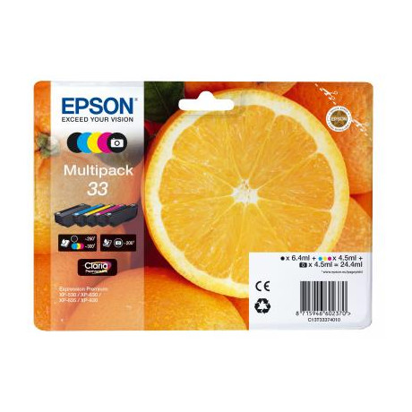 Ink Epson 33 C13t33374011 Claria Premium  Multipack