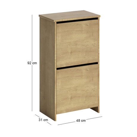 Παπουτσοθήκη Port Megapap Χρώμα Sapphire oak 48x31x92εκ.