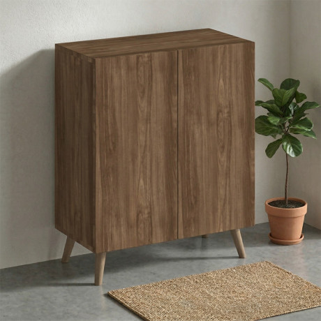 Παπουτσοθήκη Luce Megapap Χρώμα Καρυδί 70x35x85εκ.