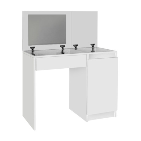 Τουαλέτα με Καθρέπτη Huma Megapap Χρώμα Λευκό 90x45x118,2εκ.