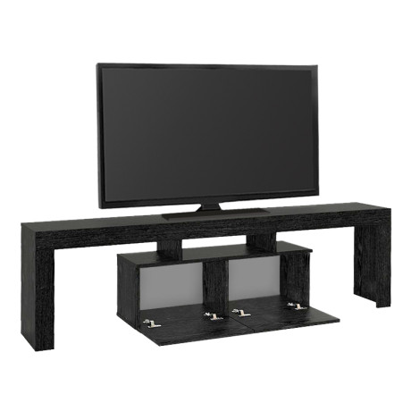 Έπιπλο Τηλεόρασης Woodra Megapap Χρώμα Sencron Black 180x31,3x50,2εκ.