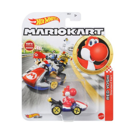 Mattel hot Wheels: Mariokart – red Yoshi Vehicle (Gpd90)
